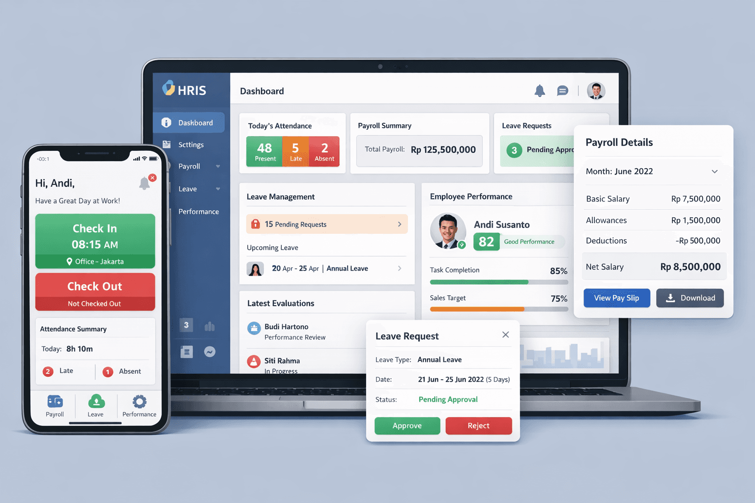 HRIS & Employee Dashboard
